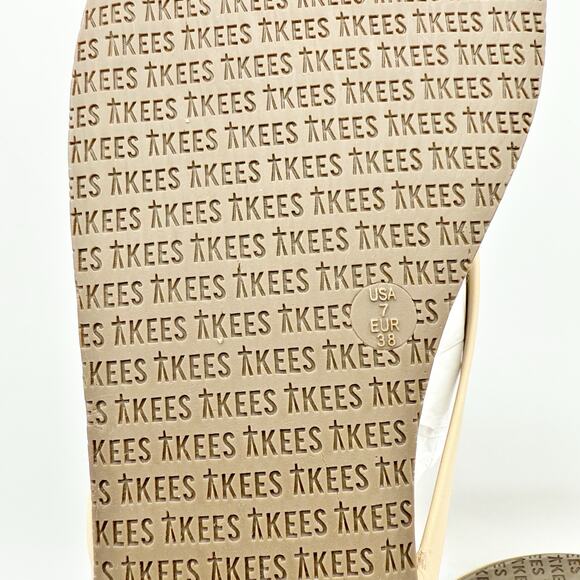 TKEES Womens Foundation Matte Sandals US 7 M Nude Cowhide Leather NWOB - Picture 12 of 12